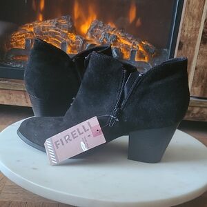 Women's Black Suede Ankle Boots